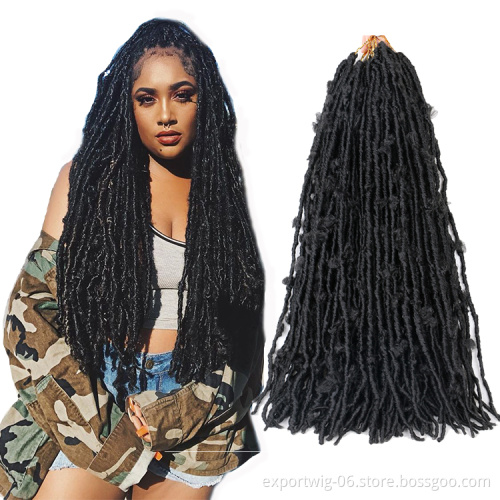 Butterfly Locs Hair Crochet Bob Distressed 14inch Faux Locs Crochet Braids 1B Most Natural Pre-twisted butterfly locs crochet
